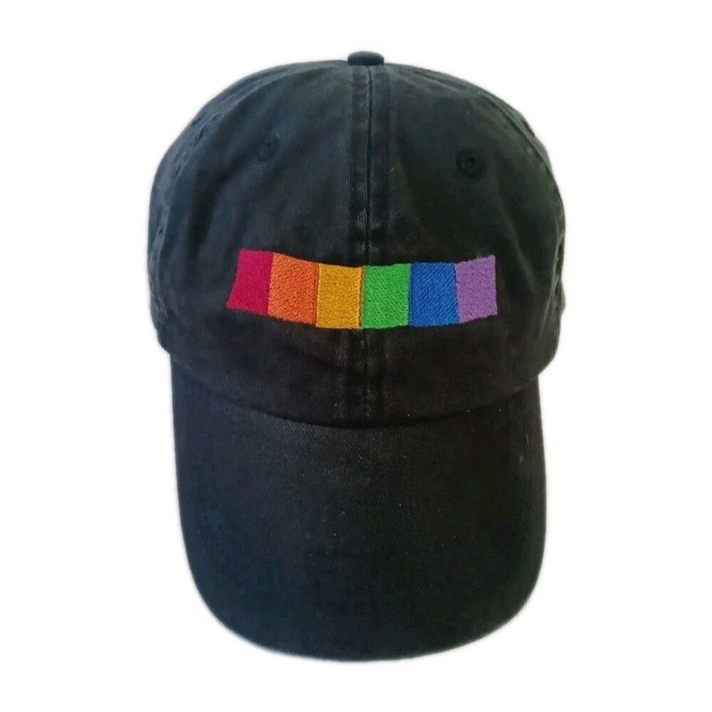 Rainbow Embroidered LGBT Dad Hat, Pride Rainbow Hat Cap